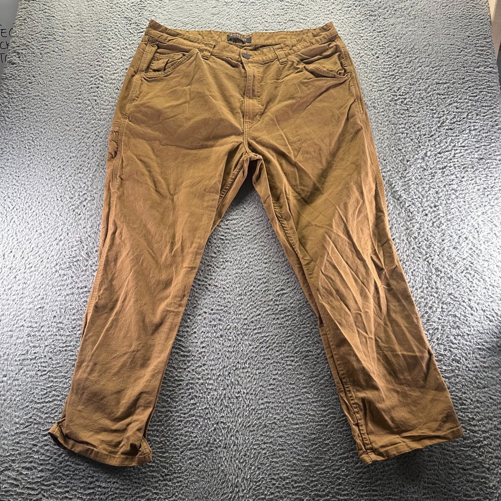 Ridgecut Toughwear Pant Mens 40x30 Brown Cotton Khakis Straight Utiltiy Workwear